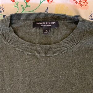 Banana Republic Olive Green Crew Neck Sweater